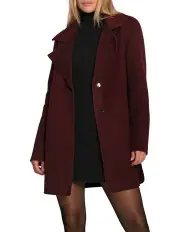 [Belle & Bloom] Ex-Boyfriend Wool Blend Oversized Jacket in Burgundy