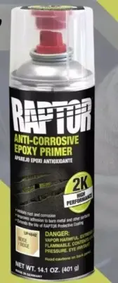 Raptor 2k Beige Epoxy Primer X 6 Cans