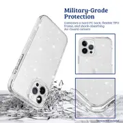 iPhone 13 Mini Compatible Case Cover With Ultimate Glitter And Military-grade Protection - Clear Pink