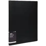 Aqua Drops A4 Display Book 20 Pocket Fixed Black