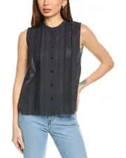 FRAME Denim Lace Trimmed Shirt