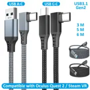 6M/5M/3M Extra Long Link Cable Cord for Meta Oculus Quest3/Quest2/Pico4/Steam VR