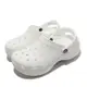 Crocs 布希鞋 Classic Platform Clog W 女鞋 白 洞洞鞋 厚底增高 涼鞋 卡駱馳 206750100 [ACS 跨運動]