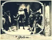 The Golem Lobby Card Center Paul Wegener 1920 Old Movie Photo