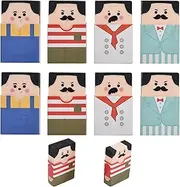 8Pcs Bald Guy Erasers, Erasers That Go Bald, Rub Get Bald Head Erasers, Fun Balding Man Erasers for School Classroom Rewards Party Favors