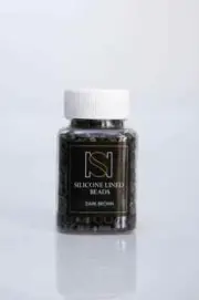 Silicone Lined Micro Beads (Dark Brown) 1000 pieces
