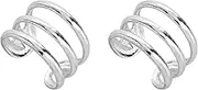 [Amkaka] S925 Sterling Silver Non Piercing Ear Clip Cuff Wrap Earrings for Women(1 Pair)