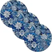 3 Pcs Kitchen Trivet for Hot Dishes 15in Cotton Thread Weave Absorb Water Hot Pads for Crock Pot Cookware protects Light Blue Tetragrammaton