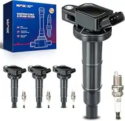 OEM Performance Set of 4 UF333 Ignition Coils & Double Iridium Spark Plug Compatible with Toyota Camry RAV4 Highlander Solara Corolla Matrix Scion tC xB Pontiac Vibe Lexus HS250h