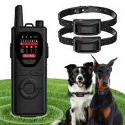 2-in-1 Wireless Dog Fence System and Training Remote for 2 Dogs,Multiple Dog Electric Fence Pet Containment Waterproof Collars Safe Adjustable Boundary