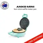 Electric Mini Waffle Maker Non-stick Kitchen Decor Cooking Ware Green AUS