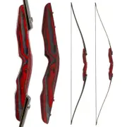 TOPARCHERY 64" Takedown American Hunting Longbow 25-50# Wooden Riser Recurve Bow