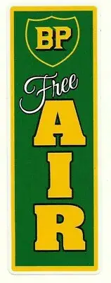 BP "FREE AIR" SERVICE Sticker / Decal RETRO 50's 60's PETROL OILS