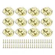 12 Pcs Hasp Clasp Latch Lock, 29 x 27mm Decorative Retro Toggle Latch, Gold