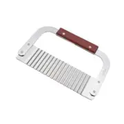 Libertyware KVC 7" Stainless Steel Vegetable Krinkle Cutter w/ Wood Handle