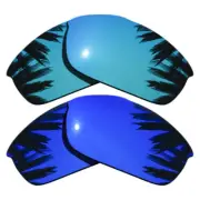 Polarized Ice Blue&Purple Blue Replacement Lenses for-Oakley Flak Jacket