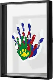 clear handprint frame clear hand sign frame for home home printed keepsake frame handmade flexible frame for hand prints kit