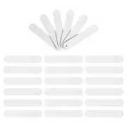 24Pcs Leather Tags, 85mm Leather Labels Handmade with 2 Holes,White
