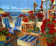 30 Tiles Art Veranda Ceramic Tile Mural Backsplash Kitchen Bath Decor #178