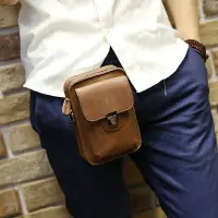 在飛比找樂天市場購物網優惠-香港復古男包瘋馬皮腰包男款真皮多功能隨身小包掛包真皮包手機包