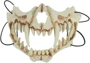 YUNNUO Cosplay Mask,Halloween Mask,Half Face Mask,Animal Skull Mask,Tiger Mask,Wolf Mask (Tiger Mask)