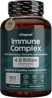 Immune Complex | Support for a Healthy Immune System. with Vitamin C, Elderberry, Zinc and More. Dietary Supplement, 60 Capsules