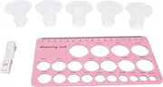 Flange Sizing Kit, 10PCS Soft Silicone Flange Inserts 13/15/17/19/21mm & Nipple Measurement Ruler Tool for 24mm Most Pumps, Breastfeeding Essentials for Moms