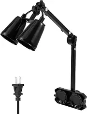 Reptile Lamp Stand, Adjustable Versatile Heat Lamp Holder and Fixture, Landing Lamp Holder Bracket with Base, Domes Metal Bracket Floor Light Holder for Reptile Terrarium Lighting Heating Light