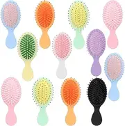 12 Pack Mini Hair Brush Bulk Soft Brush For Hair Travel Detangler Wet Hair Brush Pocket Travel Hair Brush Soft Bristles Hair Brush Small Paddle Hair Brush For Men Women 8 Colors