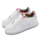 【NIKE 耐吉】童鞋 Air Force 1 Low GS 女鞋 大童 白 全白 皮革 果凍底 休閒鞋 AF1(FN8912-111)