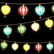 VIHOSE Multicolor Hot Air Balloon String Lights 20 LED 10 Ft Balloon Hanging Gar