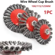 Knot Wire Cup Brush for Angle Grinder M14*2 Mounting Heavy Duty Cleaning Tool