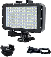 [Suptig] Underwater Lights Dive Light 84 LED High Power Dimmable Waterproof LED Video Light Waterproof 164ft(50m) for Gopro Canon Nikon Pentax Panasonic Sony Samsung SLR Cameras Black