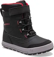 [MERRELL] Snow Storm Waterproof Boot, Black/Grey/Red, 2 US Unisex Big Kid