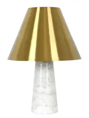 Paros 1 Light Table Lamp in Brass