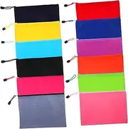 GETAJGHSD 12pcs Canvas Document Pouches Reusable Zipper File Holders for Office Student Papers Durable Storage Bags for Organizing Documents Portable Zipper Envelopes