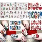 Snowflakes Snowmen Water Transfer Decoration Stickers Nail Art Stickers Decals