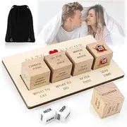 UVVRUR Date Night Dice for Couples, Romantic Couple Dice Set, Decision Dice, Anniversary Wedding Gift (Square)