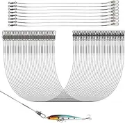 Fishing Leaders 40PCS Fish Line Stainless Steel Wire with Swivels Snap Connect Fishing Gear and Equipment Tackle Kit for Lures Bait Rig Or Hooks, Fishing Gift