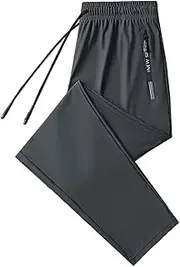 [MAVQX] Stretchactive Quick Drying Ultra Stretch Pants for Hiking Camping Slim Fit Athletic Pants with Zipper Pockets