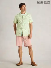 White Stuff Green Mini Cactus Printed Cotton Shirt (H50110) | $104
