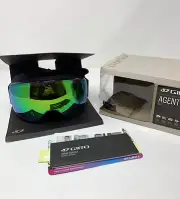 Giro Agent Black Wordmark Snow Sports Goggles Vivid Zeiss Lens + Bonus Lens