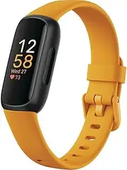 [Fitbit] Inspire 3 Health & Fitness Tracker with Stress Management, Workout Intensity, Sleep Tracking, 24/7 Heart Rate and More, Morning Glow/Black, One Size (S & L Bands Included)