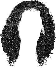 FOMIYES Women's Short Curly Hair Wig Set Lace Front Heat Resistant Comfortable Synthetic Wig