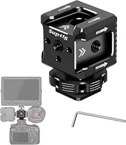 Suptig 3 Port Cold Shoe Mount with 1/4"-20 Thread for Camera Cage Flash LED Monitor Microphone etc.