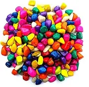 Colored Decorative Multicolor Stones - (Small) for Home, Outdoor Decoration, Art & Craft, Vase Fillers, Aquarium, Fish Tank, Garden, Lawn, Multi-Purpose Unplanted Substrate (5 KG)