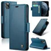 CaseMe iPhone 11 Pro Folio Wallet Case Cover Apple Side Closure 11Pro [Blue]
