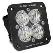 Baja Designs Squadron Sport Black Wide Cornering Flush Mount LED Light Pod Clear