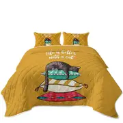 Cute and Funny Slapping Cat Quote Coverlet