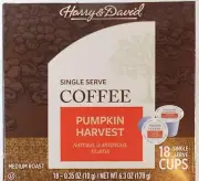 Harry & David Single Serve Pumpkin Harvest Coffee Pods 18 ct